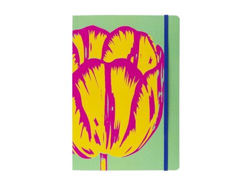 Softcover Notebook , A5, Tulip Pop Line Green