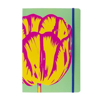 Softcover Notebook , A5, Tulip Pop Line Green