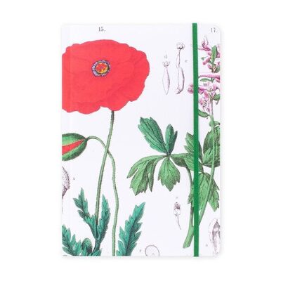 Softcover Notebook, A5, Poppy, Hortus Botanicus