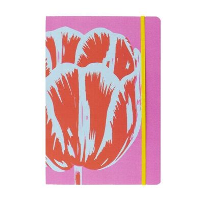 Softcover Notebook, A5, Tulip Pop Line Pink