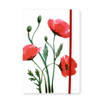 Softcover notebook A5 , Poppies