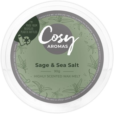 Salvia e sale marino (90 g di cera fusa)