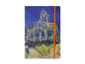 Carnet A5 à couverture souple, Van Gogh, Église d'Auvers sur Oise 1