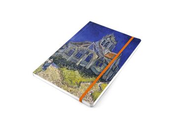 Carnet A5 à couverture souple, Van Gogh, Église d'Auvers sur Oise 3