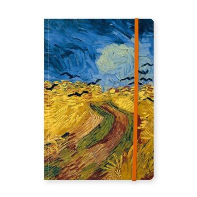 Softcover-Notizbuch A5, Van Gogh, Weizenfeld mit Krähen, Auvers-sur-Oise