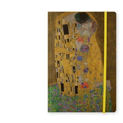 Softcover Notizbuch A5, Gustav Klimt, Der Kuss