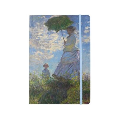 Softcover notebook, A5, Claude Monet, Woman with Parasol 