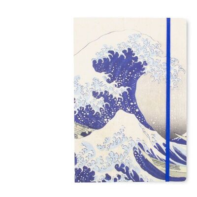 Cuaderno de tapa blanda, A5, La gran ola de Kanagawa, Hokusai