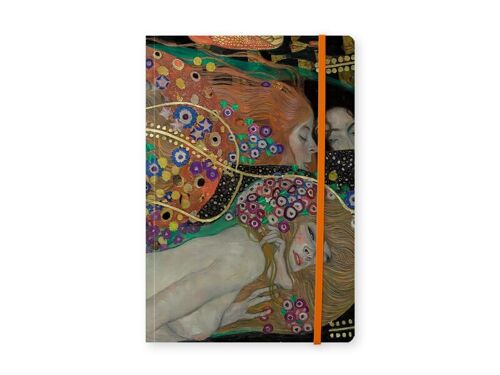 Softcover notebook A5 , Gustav Klimt, Water Serpents 2