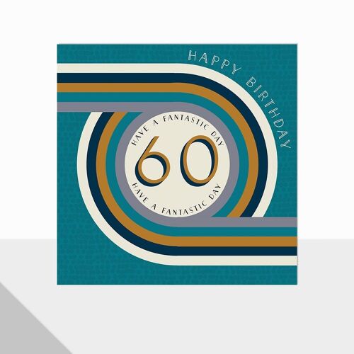 Happy 60th Birthday Card - Glow Birthday 60