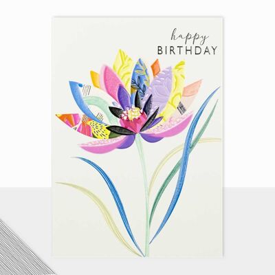 Lotus Flower Happy Birthday Card - Utopia Happy Birthday Lotus Flower