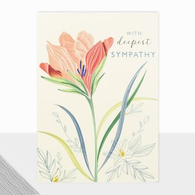 Floral Thinking of You Card - Utopia With Deepest Sympathy