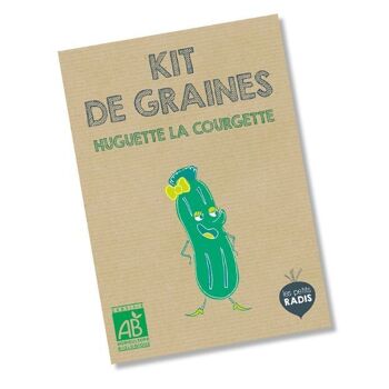 Mini kit de graines BIO de Huguette la courgette 1