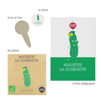 Mini kit de graines BIO de Huguette la courgette 3
