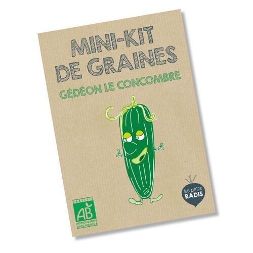 Mini kit de graines BIO de Gédéon le concombre