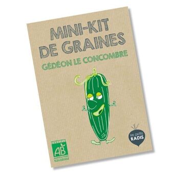 Mini kit de graines BIO de Gédéon le concombre 1