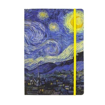Cuaderno de tapa blanda, A5, Van Gogh, Noche estrellada