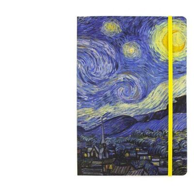 Softcover-Notizbuch, A5, Van Gogh, Sternennacht