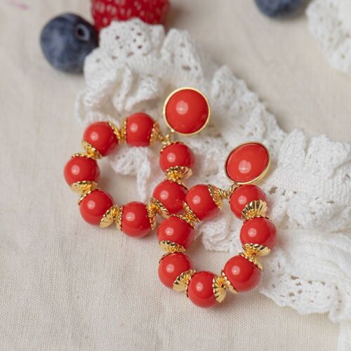 Boucles Alice rouge