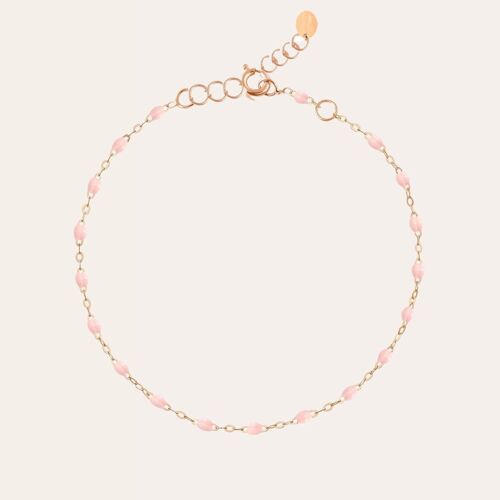 BRACELET RESINE DORE ROSE PALE