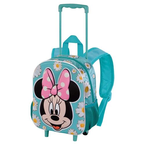 Disney Minnie Mouse Spring-Mochila 3D con Ruedas Pequeña, Azul