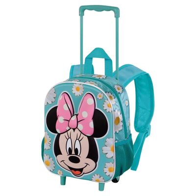 Disney Minnie Mouse Spring-Small 3D Backpack with Wheels, Blue