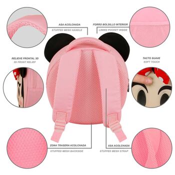 Disney Minnie Mouse Send-Emoji Sac à dos Rose 4