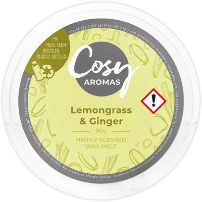 Lemongrass & Jengibre (90g Cera Derretida)