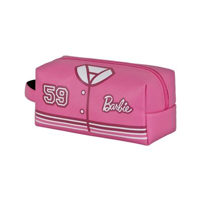 Borsa da toilette da viaggio Barbie Varsity-Brick PLUS, rosa