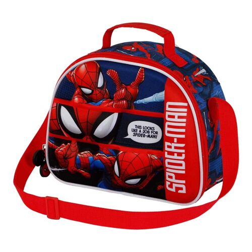 Marvel Spiderman Stronger-Bolsa Portamerienda 3D, Rojo