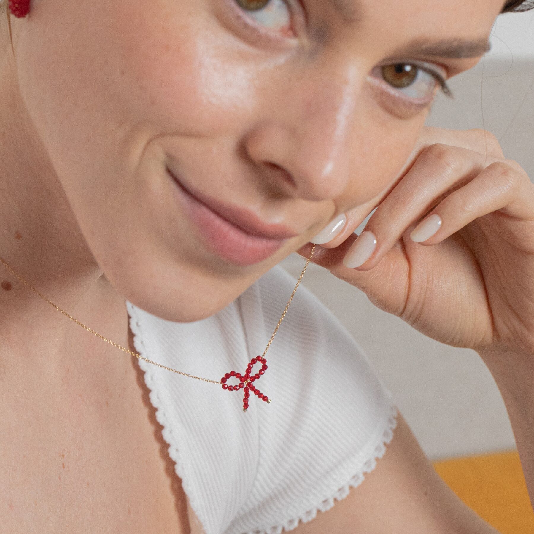 Collier Amanda rouge