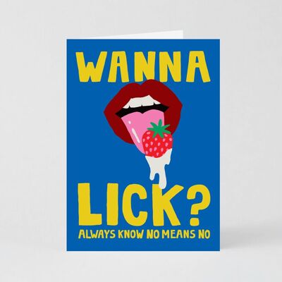 Wanna Lick? Card