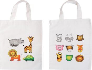 Ensemble de sacs pour enfants «Animaux & Zoo» Coloriage 2