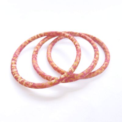 Japanese rose gold bangle bracelet