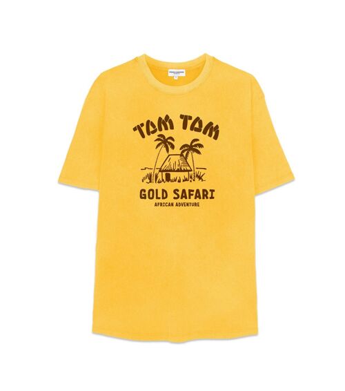 Yellow French Disorder Mika washed Tamtam t-shirts for men