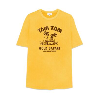 Gelbe French Disorder Mika gewaschene Tamtam T-Shirts für Männer