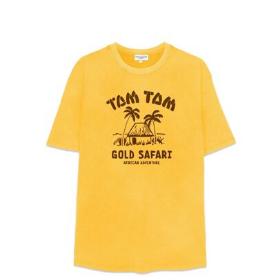 Yellow French Disorder Mika washed Tamtam t-shirts for men