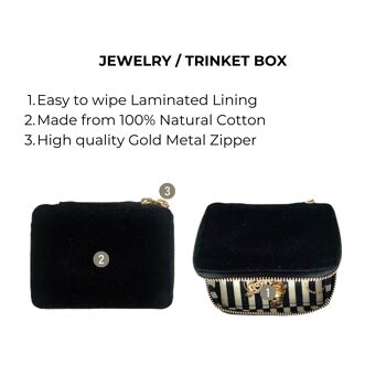 Boîte à bijoux/bijoux, noire 4