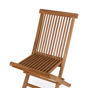 Chaise pliante Finger en bois de teck - chaise de jardin - lot de 2 dans une boîte !! €25 pièces ! 4