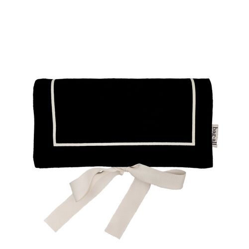 Jewelry Roll, Travel Pouch, Black