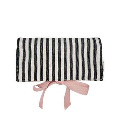 Jewelry Roll, Travel Pouch, Striped