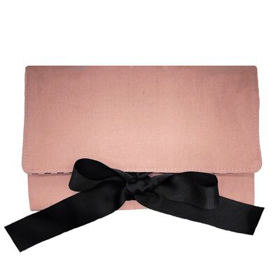 Grand rouleau à bijoux, pochette de voyage, rose/blush