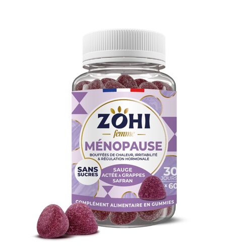 ZOHI-Pilulier MENOPAUSE - 60 gommes - fabriqué en France - sans sucres