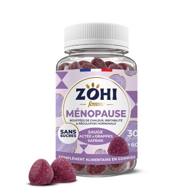 ZOHI-MENOPAUSE Pillendose – 60 Gummis – hergestellt in Frankreich – zuckerfrei