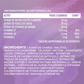 ZOHI-Pilulier MENOPAUSE - 60 gommes - fabriqué en France - sans sucres 4