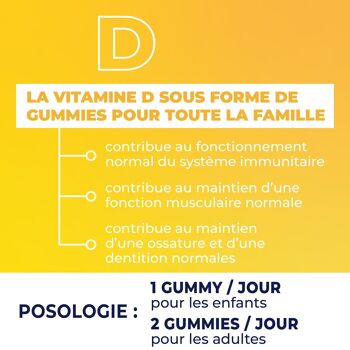 Zohi - Pilulier VITAMINE D - 60 gommes - fabriqué en France - sans sucres 3