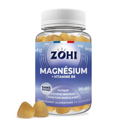 ZOHI - MAGNESIUM pillbox - 60 gums - made in France - sugar free