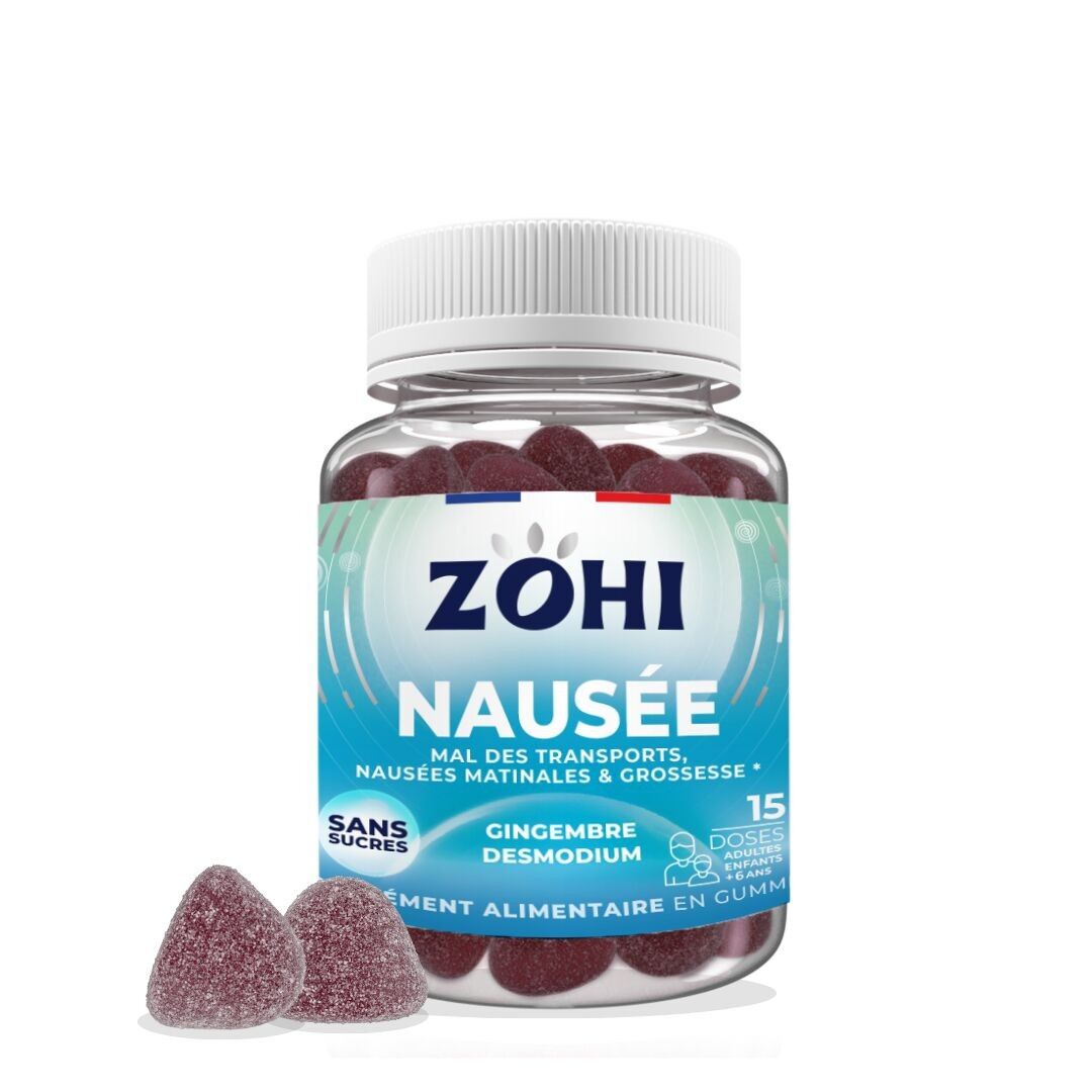 Pillendose ZOHI-NAUSEES – 30 Kaugummis – hergestellt in Frankreich – zuckerfrei