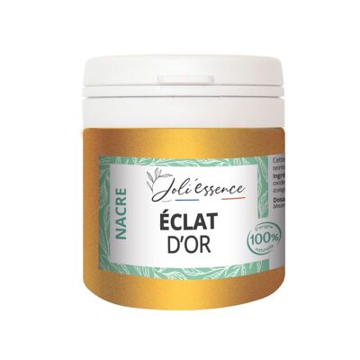 COLORANT POUR COSMETIQUE ECLAT D'OR - MICA NACRE 100% NATURELLE - COSMETIQUE MAISON - DIY 10g