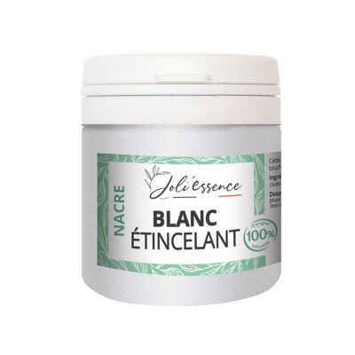 COLORANTE PARA COSMÉTICA BLANCA BRILLANTE - MICA PERLA 100% NATURAL - COSMÉTICA DEL HOGAR - DIY 10g